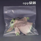 Mandalorian action figure of a cute character in a protective plastic bag for collectors