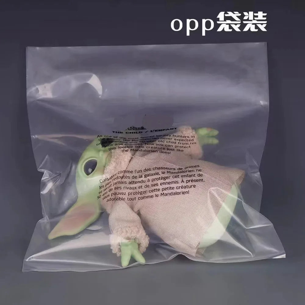 Mandalorian action figure of a cute character in a protective plastic bag for collectors