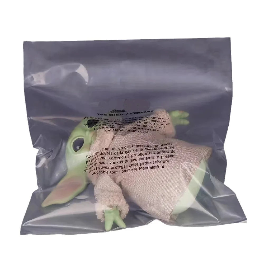 LuckeLadybug LLC Mandalorian action figure packaged in a clear bag for collectors