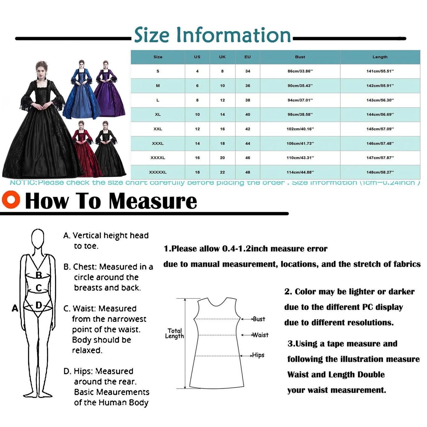 Medieval Victorian Ball Gown Corset Dress