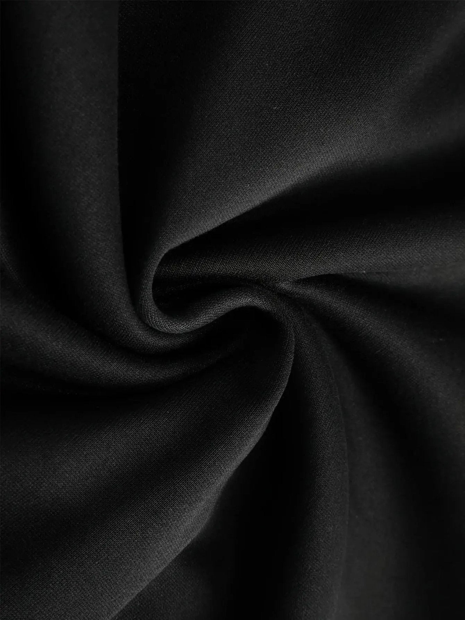 Soft black fabric showcasing the texture of men's 3D cartoon bear hoodie from LuckeLadybug LLC