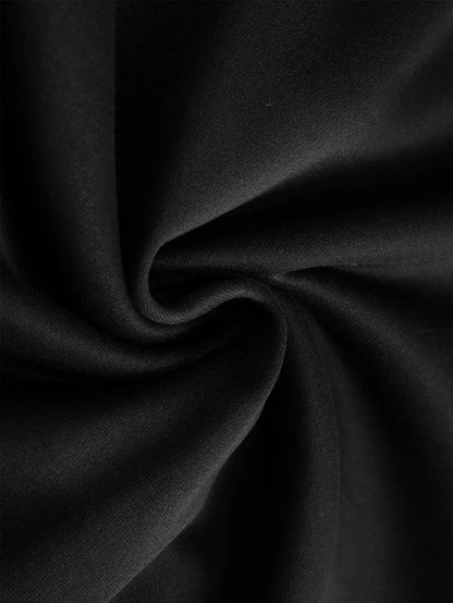 Soft black fabric showcasing the texture of men's 3D cartoon bear hoodie from LuckeLadybug LLC