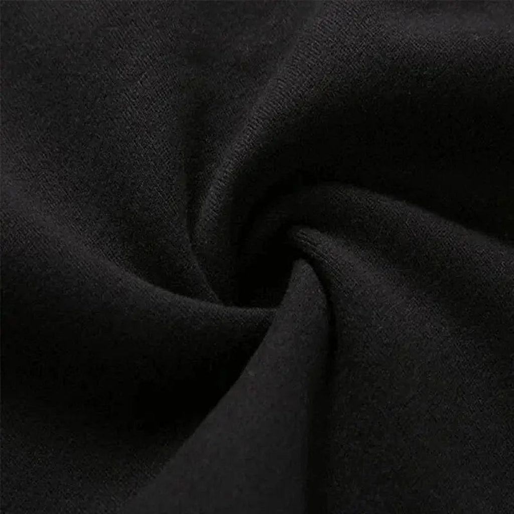 Close-up of soft fabric texture in LuckeLadybug men's 3D graffiti hoodie for comfort and style