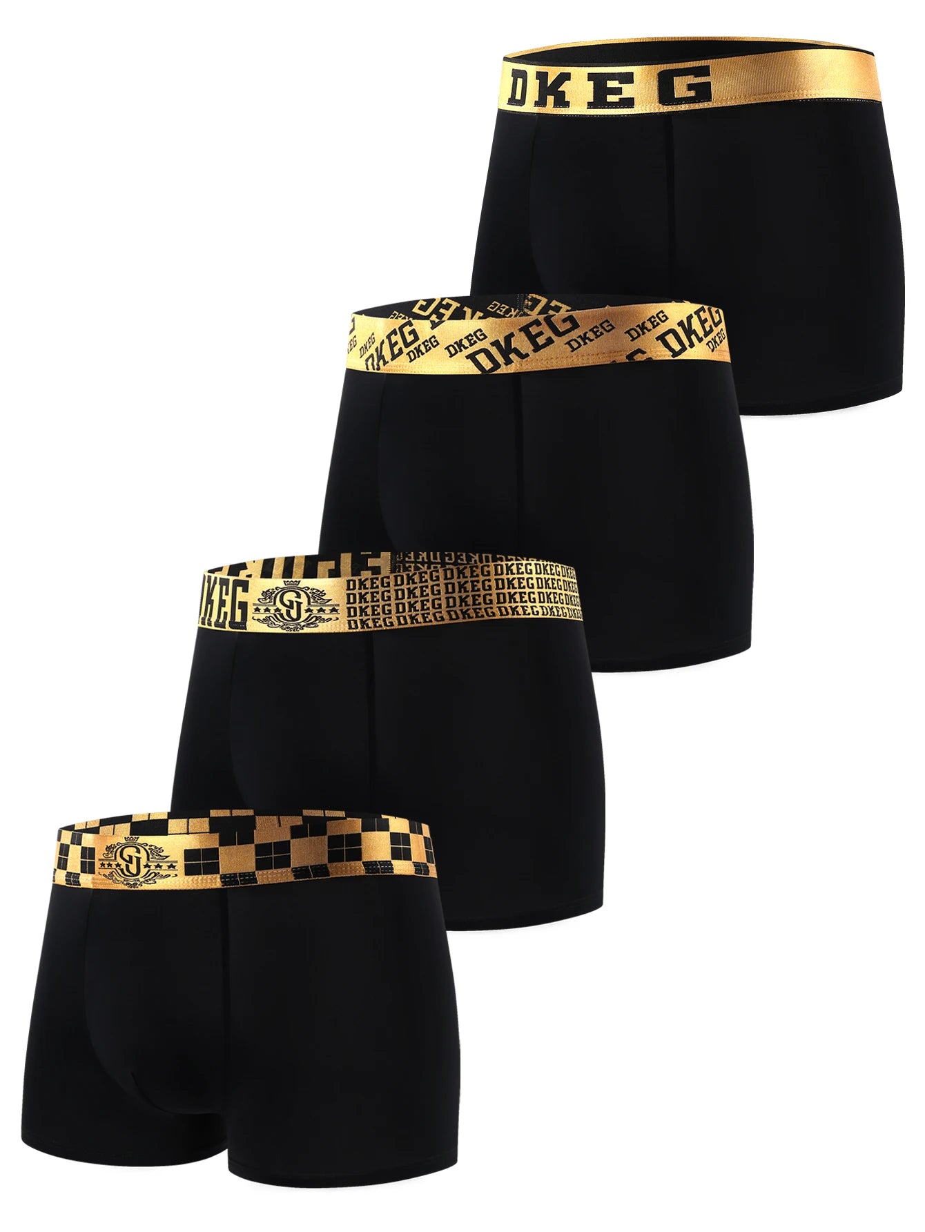Mens Black And Gold Boxer Shorts Set