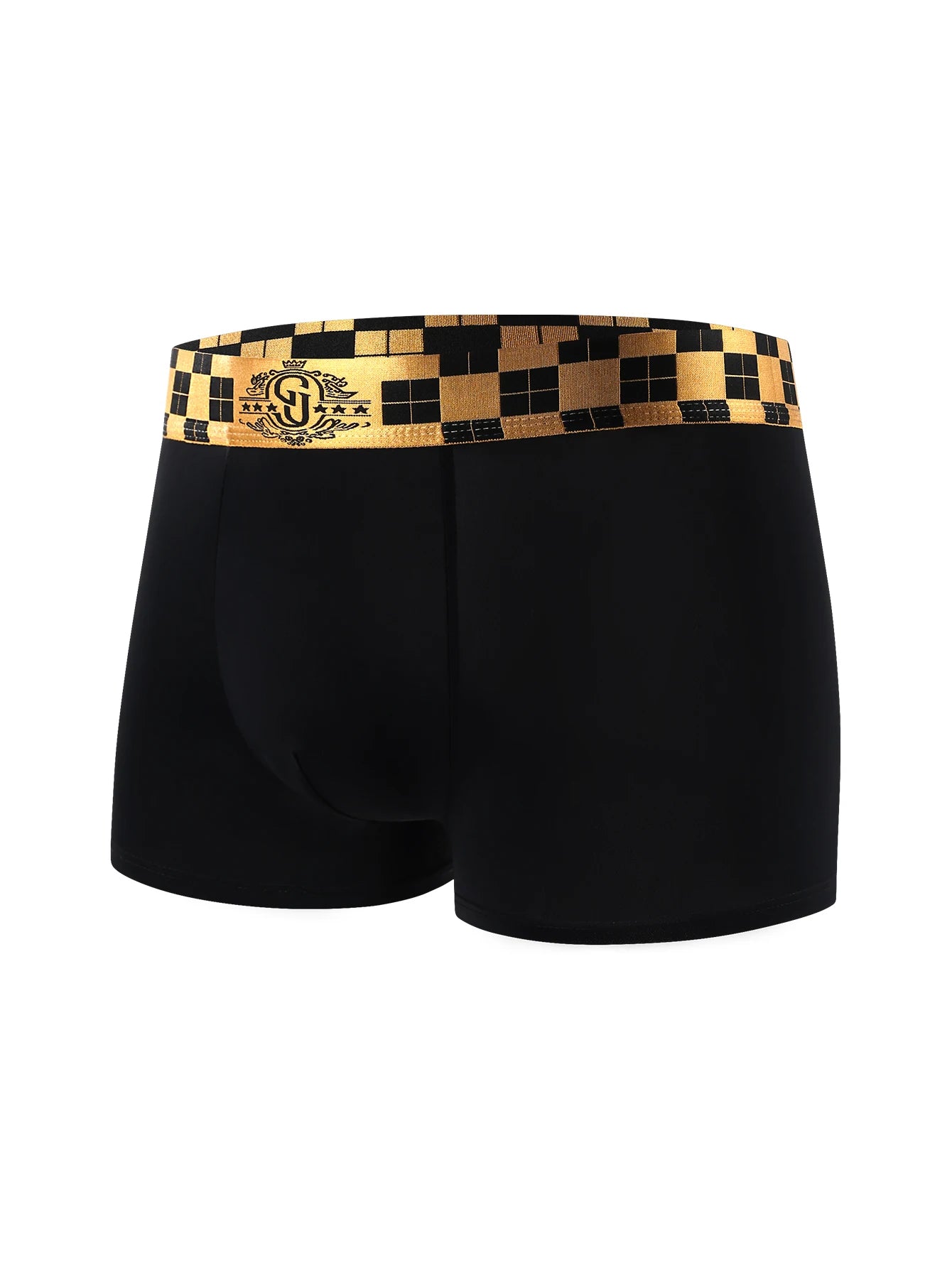 Mens Black And Gold Boxer Shorts Set