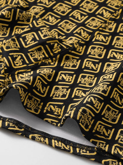Mens Black Gold Boxer Briefs Trendy Styles