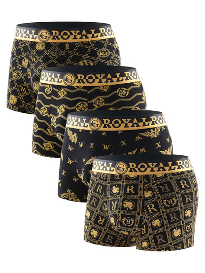 Mens Black Gold Boxer Briefs Trendy Styles