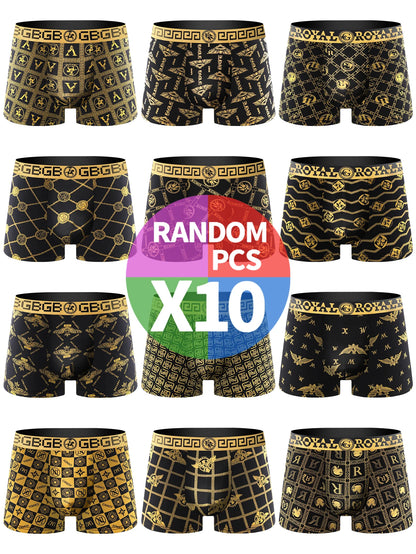 Mens Black Gold Boxer Briefs Trendy Styles