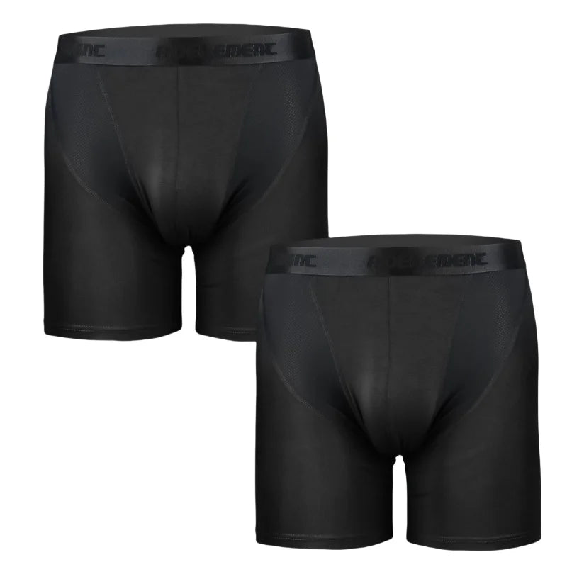 LuckeLadybug men's breathable boxer briefs in black for all-day comfort and support