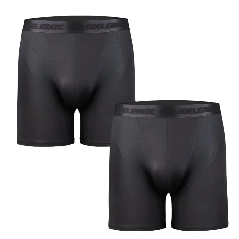 LuckeLadybug men's breathable boxer briefs in black for comfort and support all day