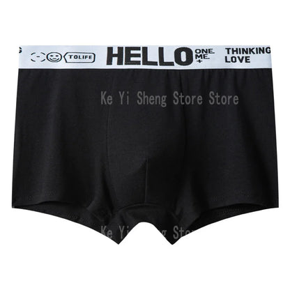 LuckeLadybug men's breathable underwear set in black featuring a comfortable waistband and modern fit