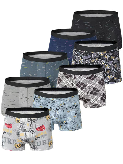 Mens Comfortable Boxer Briefs 8-Pack Set