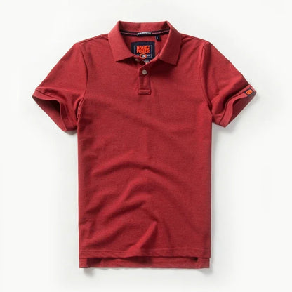 LuckeLadybug men's cotton polo shirts in rich red color, perfect for casual or smart outfits