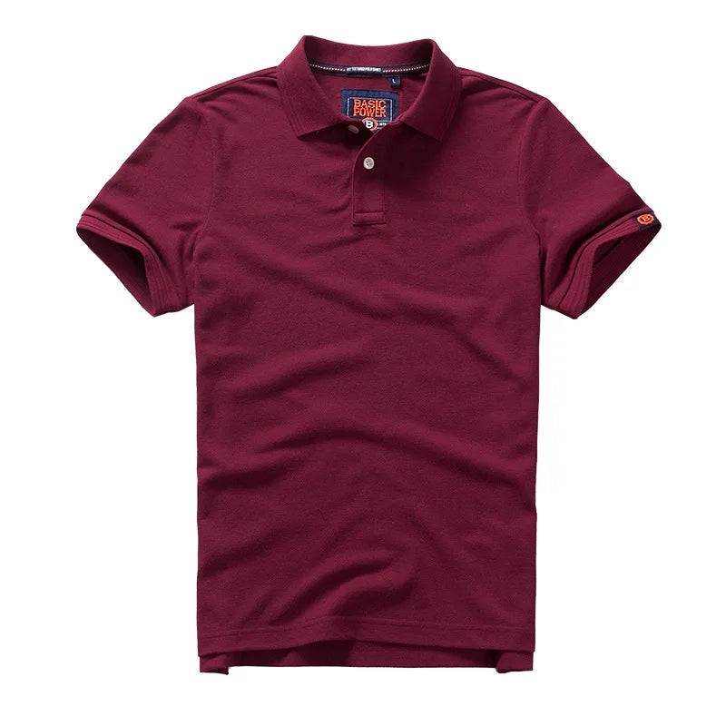 LuckeLadybug men's cotton polo shirts in maroon color, perfect for casual or business wear