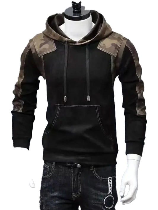 LuckeLadybug LLC men's harajuku hoodies with camo detailing and a classic fit for casual style