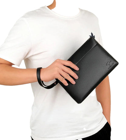 Mens Leather Clutch Bag For Stylish Carry