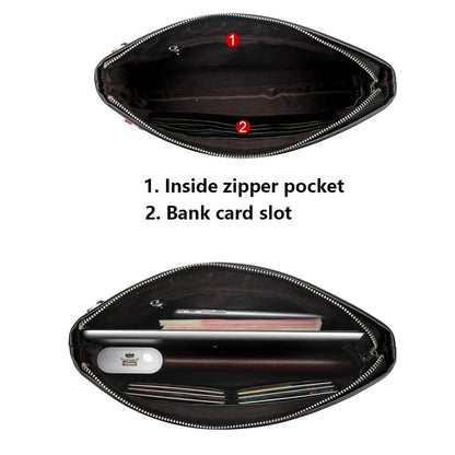Mens Leather Clutch Bag For Stylish Carry