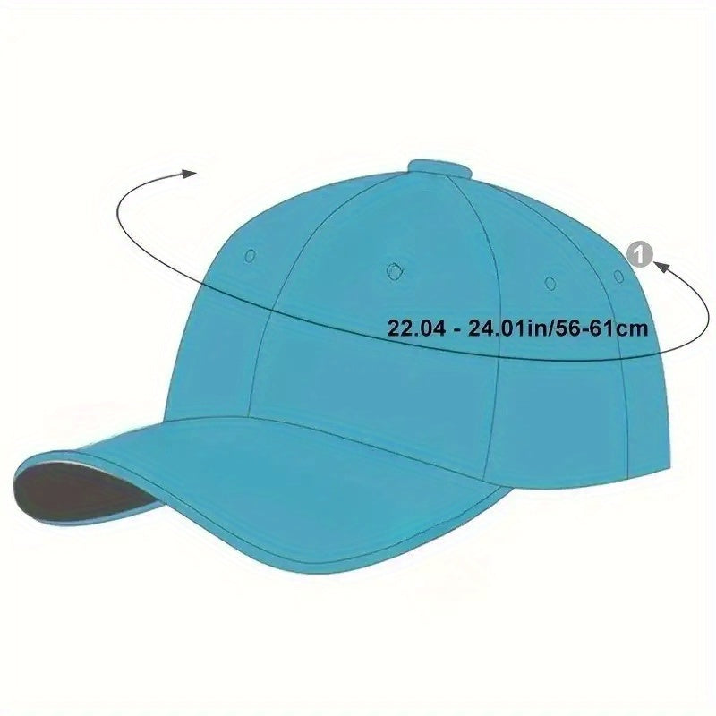 LuckeLadybug LLC men's outdoor sports baseball cap in blue with adjustable size 22.04 to 24.01 inches