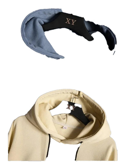 LuckeLadybug LLC men's oversized hoodie streetwear in beige with a stylish hood design