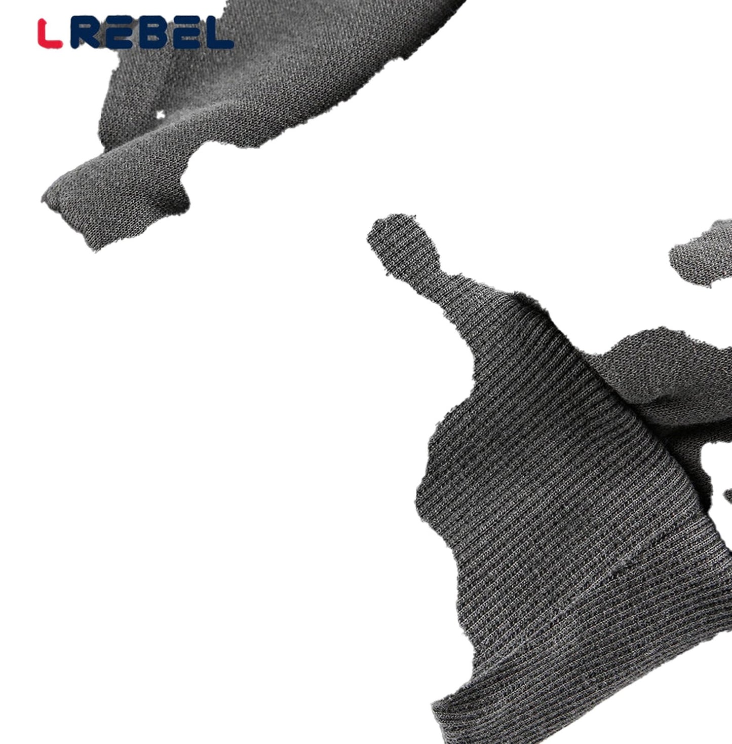 Close-up of fabric details for mens portrait print hooded sweatshirt by LuckeLadybug LLC