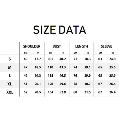 Men's red western embroidered shirt with size data including measurements for shoulder, bust, length, and sleeve