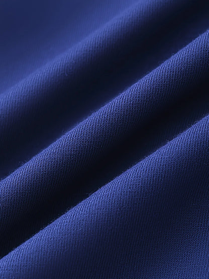 Close-up of soft fabric showcasing men's soft breathable boxer briefs in navy blue