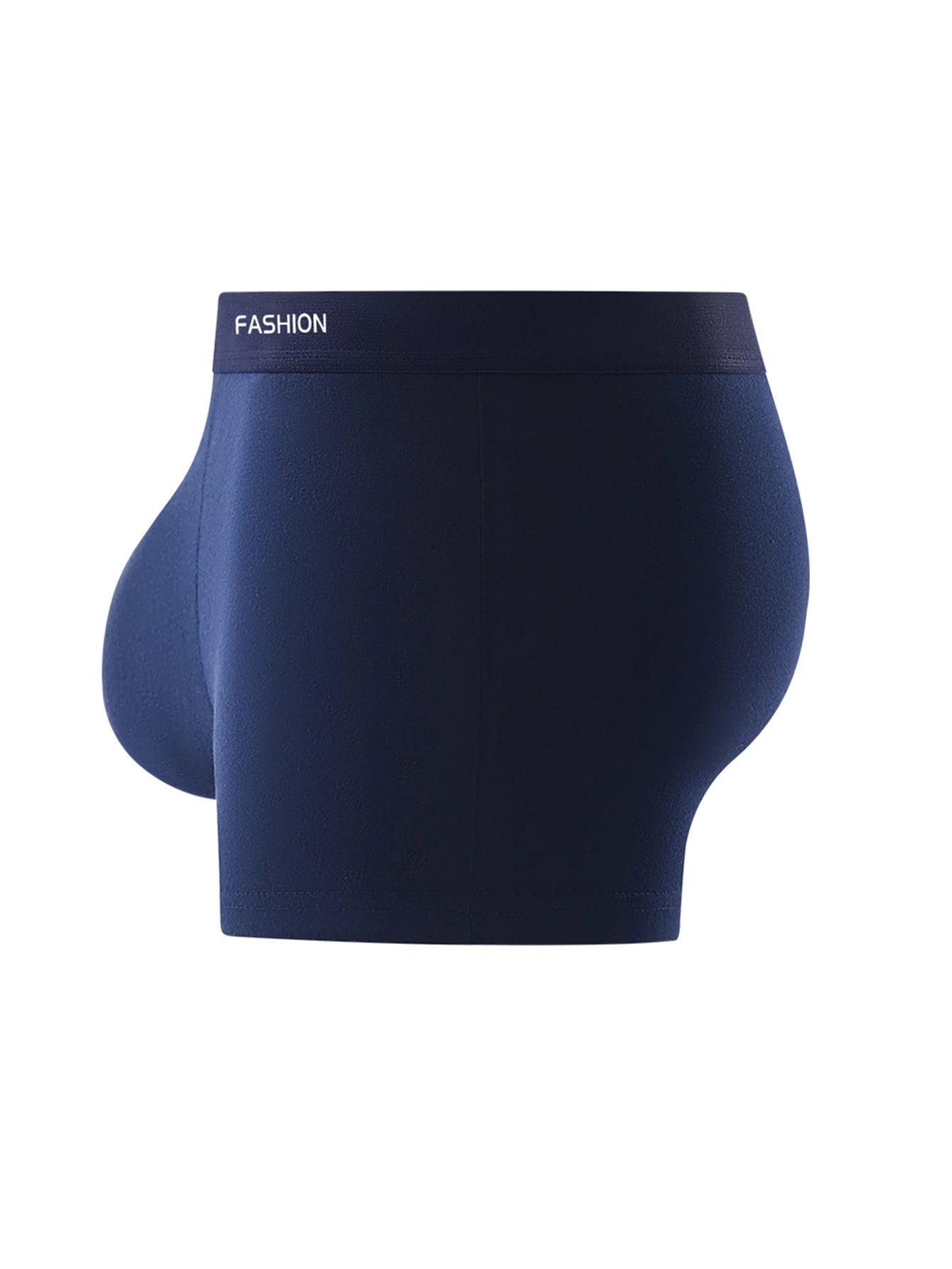 Navy men's soft breathable boxer briefs with elastic waistband for comfortable everyday wear