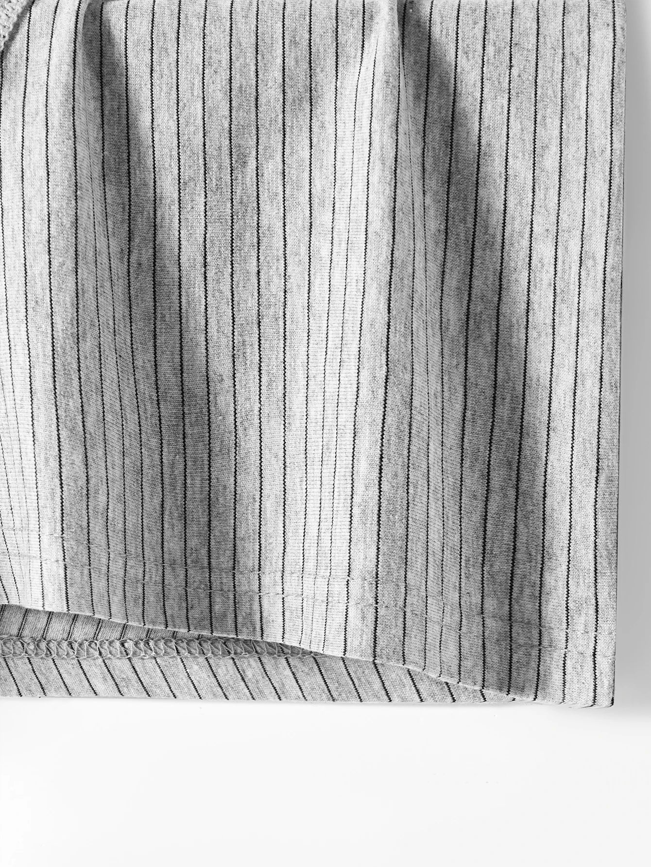 Men's striped boxer briefs 4 pack in grey fabric with comfortable elastic waistband