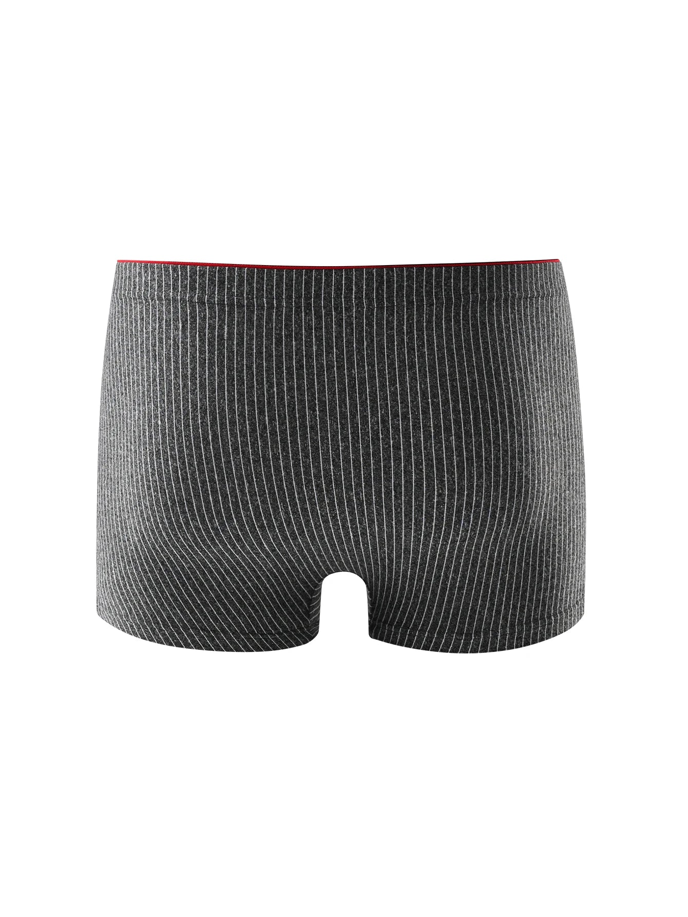 LuckeLadybug men's striped boxer briefs 4 pack in gray with a comfortable fit and stylish design