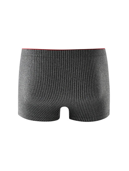 LuckeLadybug men's striped boxer briefs 4 pack in gray with a comfortable fit and stylish design