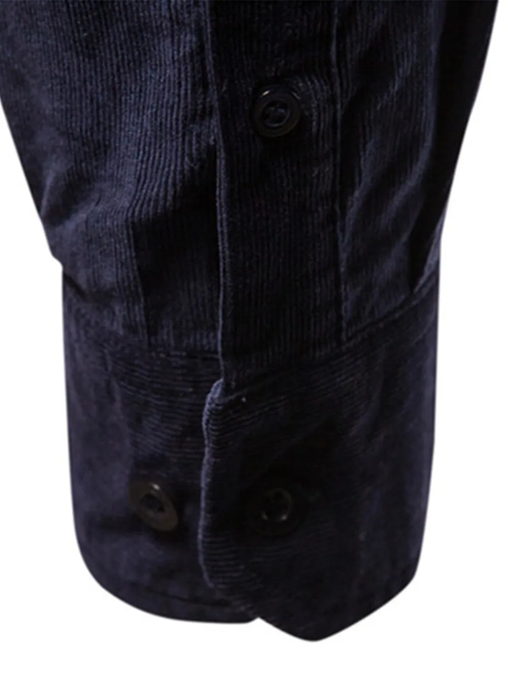 Close-up of button-up shirt sleeve from LuckeLadybug LLC featuring stylish mens t shirt graphics