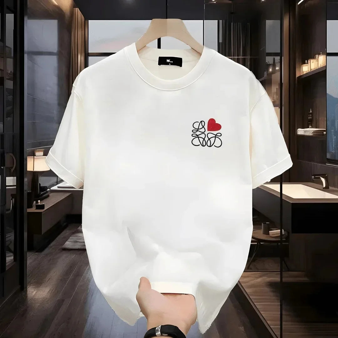 Men's T-Shirt Graphics with Heart Design