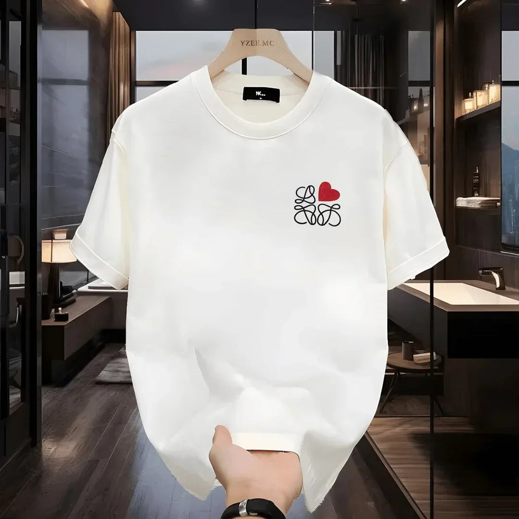 Men's T-Shirt Graphics with Heart Design