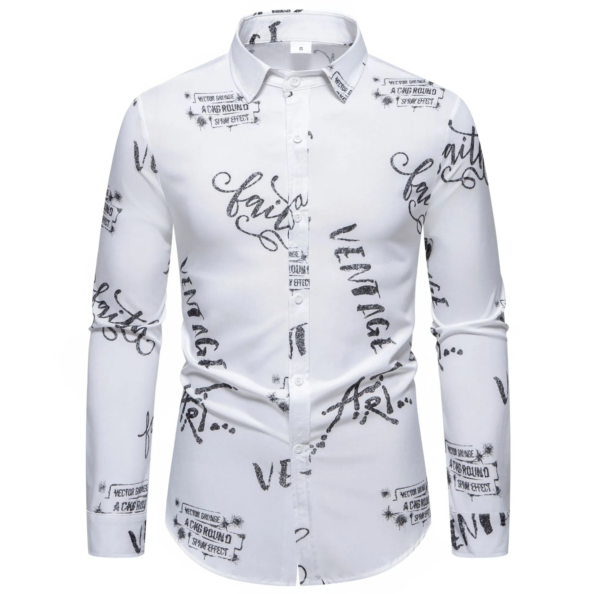LuckeLadybug LLC Men's Button Up Shirt with Graphic Print for Stylish Casual Wear
