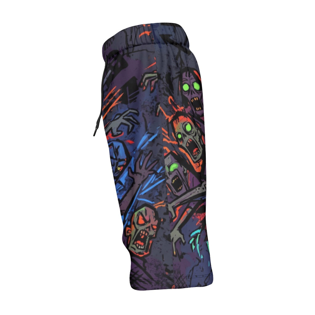 LuckeLadybug Mens Thong Beachwear Featuring Zombie Print for Stylish Summer Fun