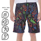 LuckeLadybug mens thong beachwear with vibrant zombie graphic design, perfect for summer fun