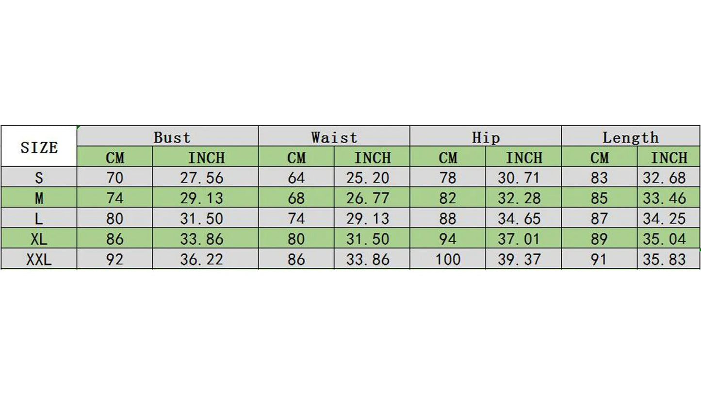 Size chart for LuckeLadybug LLC mesh beach cover up dress including bust, waist, hip, and length measurements