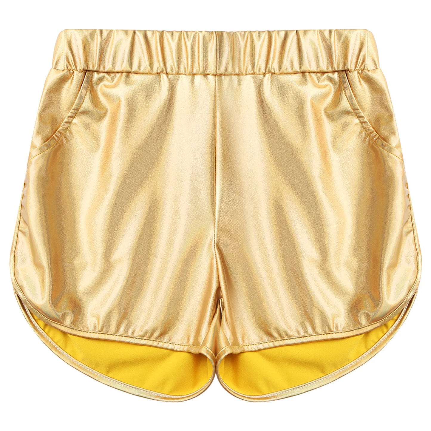 Metallic Booty Shorts For Women Trendy Shine