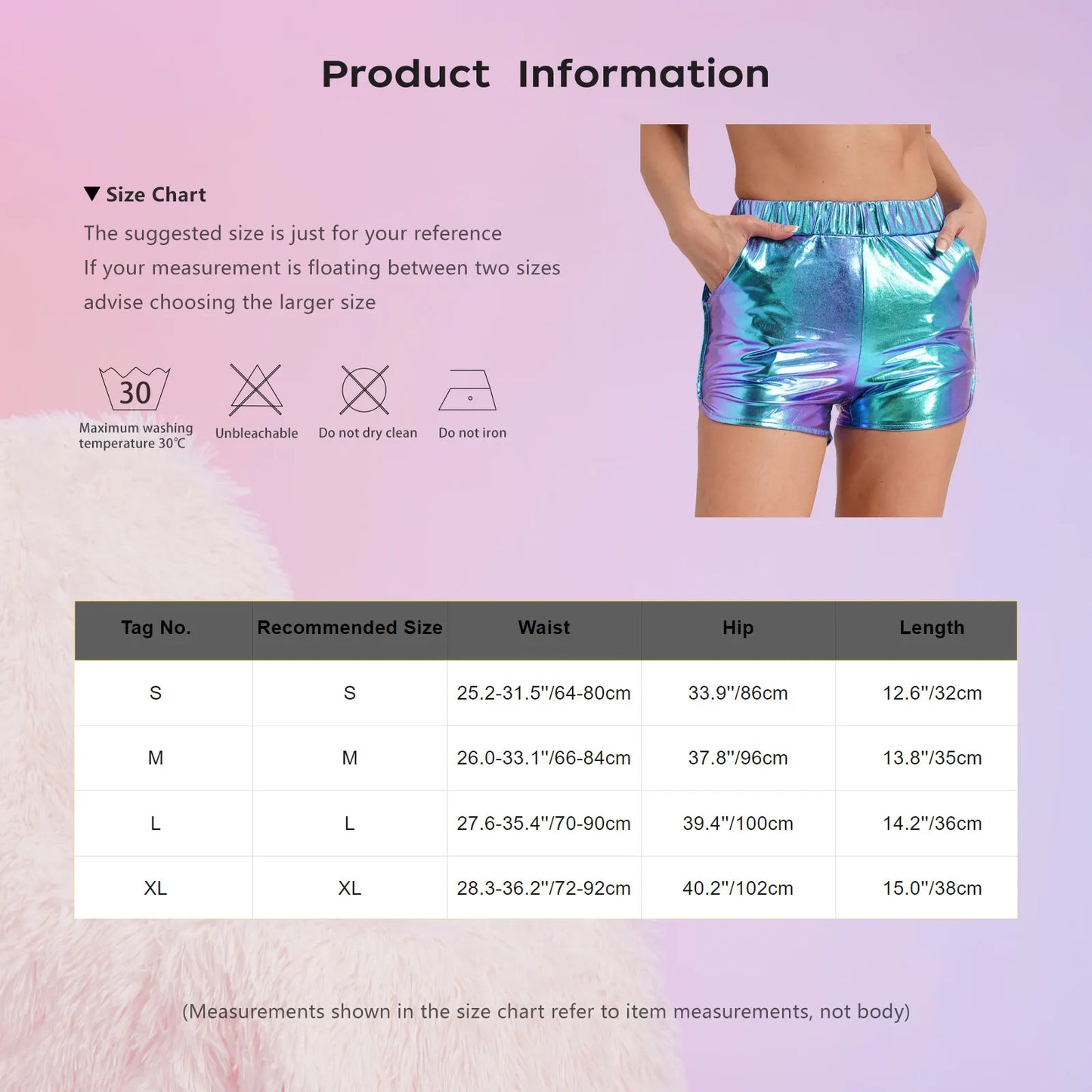 Metallic Booty Shorts For Women Trendy Shine