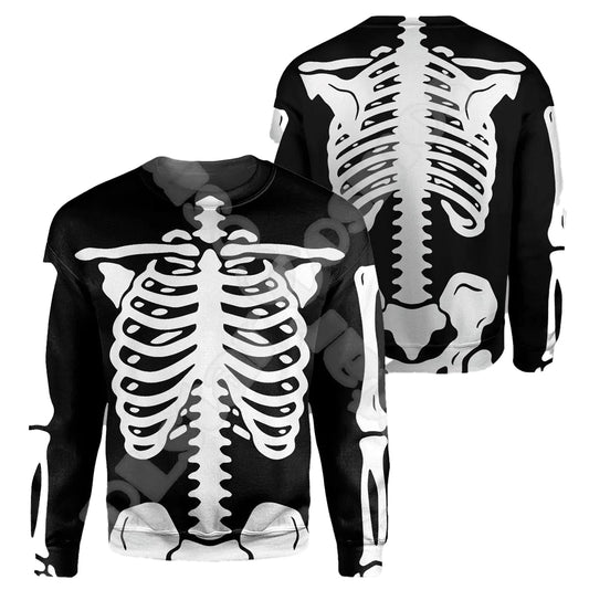 Michael Myers Halloween hoodie featuring a bold skeleton design for spooky seasonal style