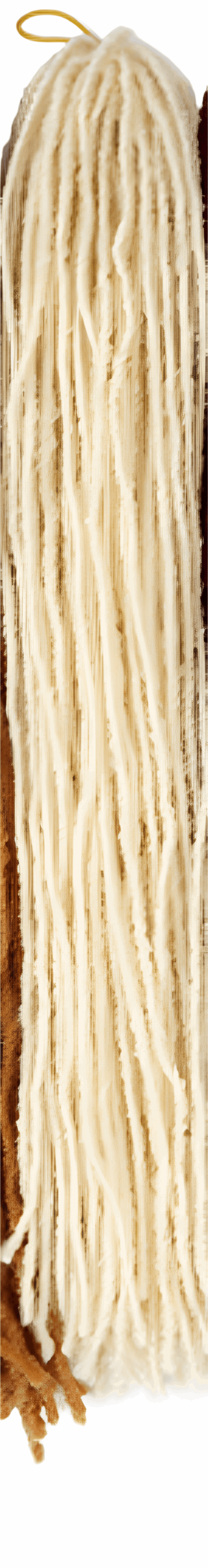 Blonde micro faux locs for women hair extensions by LuckeLadybug LLC with long curly texture