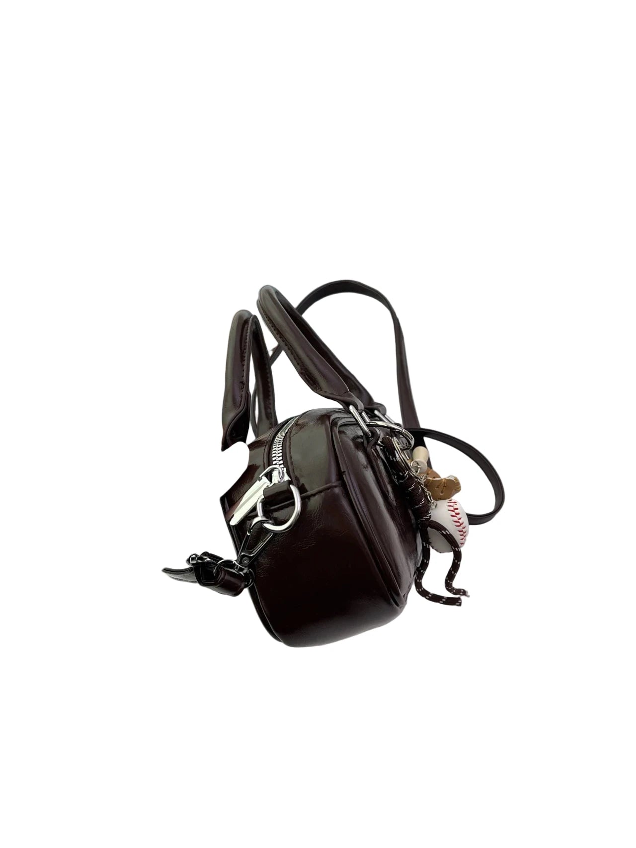 Miu Style Small Square Boston Handbag