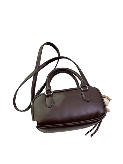 Miu Style Small Square Boston Handbag