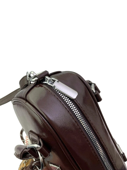 Miu Style Small Square Boston Handbag