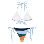 LuckeLadybug multi color bikini for women with triangle top and tie-side bottom in vibrant shades