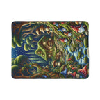 LuckeLadybug mushroom cabin blanket for couch with cozy cabin and colorful mushrooms design