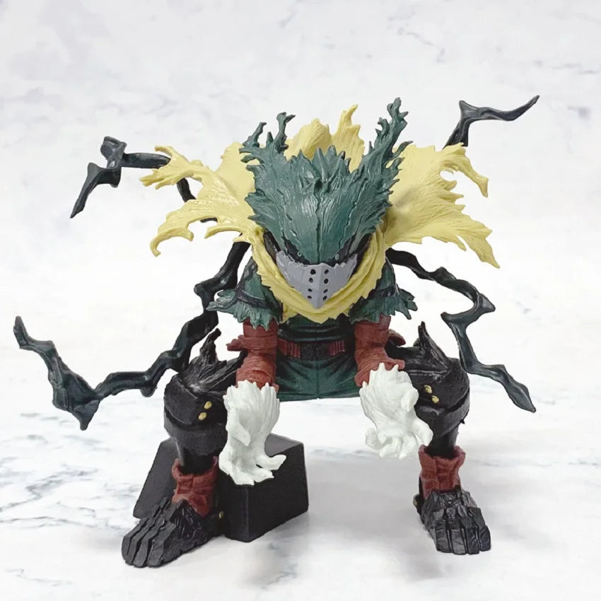 My Hero Academia figurine featuring a character with green and yellow hair and dynamic posing