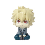 LuckeLadybug LLC My Hero Academia figurine of a character with spiky blonde hair and red eyes