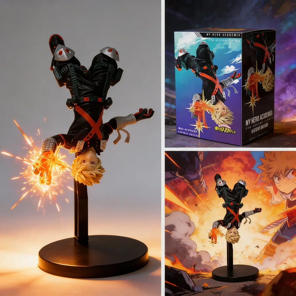 My Hero Academia figurine featuring a dynamic pose with special effects base, representing action and excitement