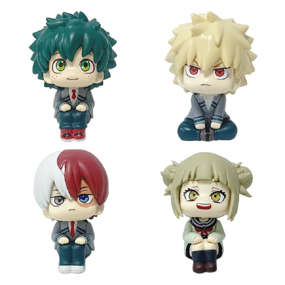 My Hero Academia figurines featuring popular characters in detailed designs, perfect for collectors